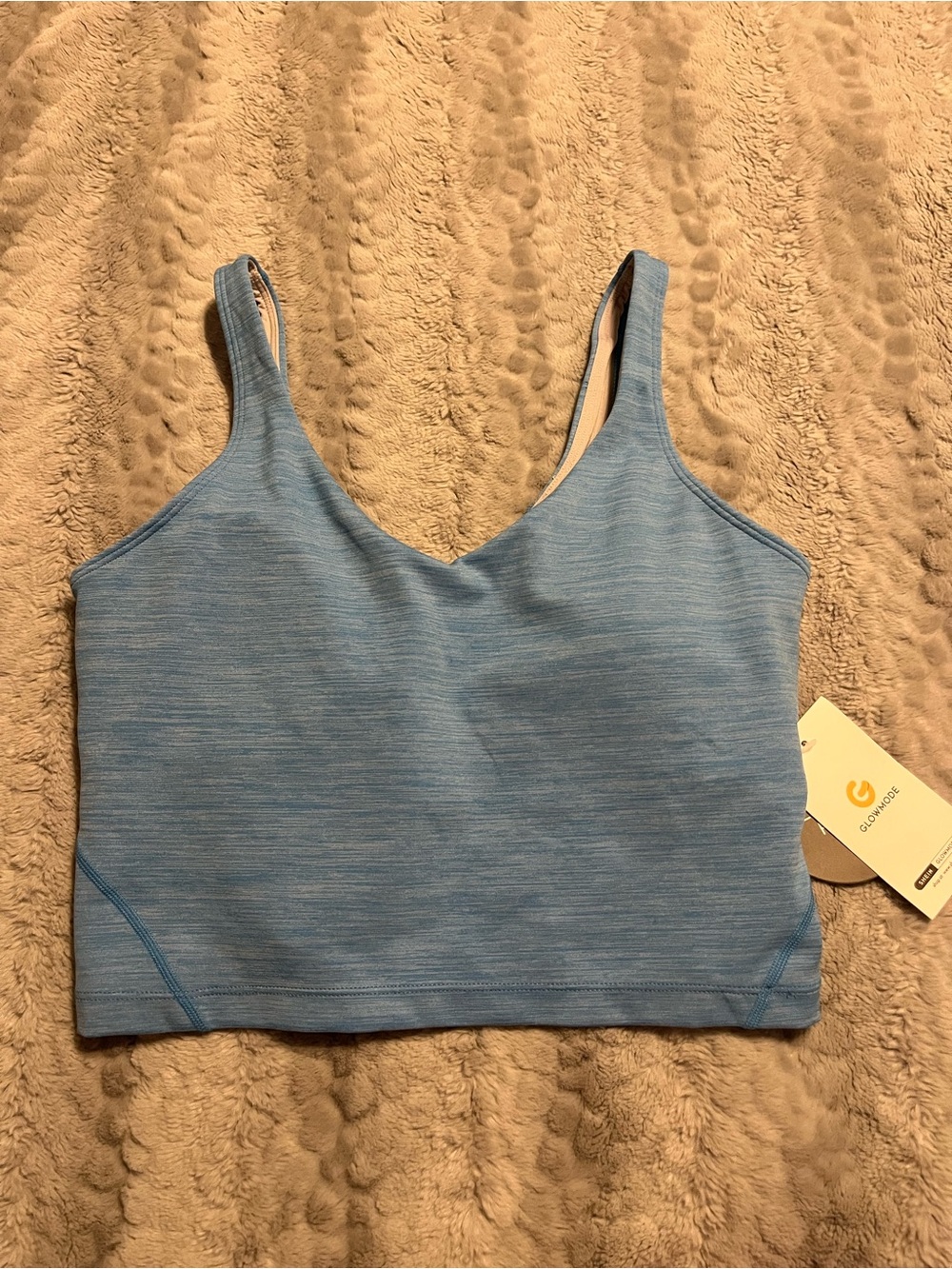 GlowMode by SHEIN Heathered Sky Blue Tank Top